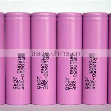 original samsung ICR 18650-26F 3.7v 2600mah li-ion battery / 3.7v 2600mah rechargeable battery