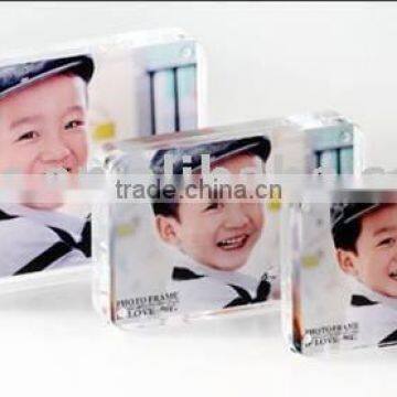 acrylic square round corner magnetic picture frame for gift