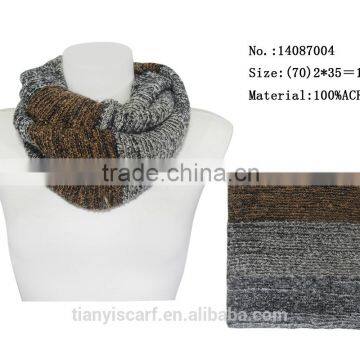 Winter Cooling Scarf Fashion Acrylic Knited Round Scarfs Mens Infinity Loops photo-5