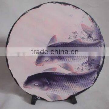 Personalized sublimation rock photo slate with footstand,oval shape, round shape