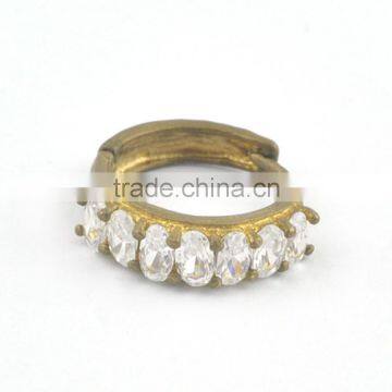 Earring, Fashion Jewelry Zircon Crystal Pave Setting Brass Earring, Earring Jewelry Wholesale T715