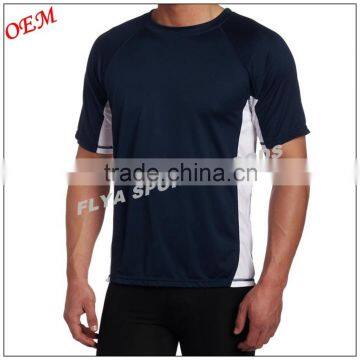 lower price 100% polyester men's short sleeve basic sport t-shirt
