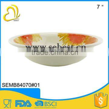 ODM and OEM custom logo 7" melamine round mini soup bowl