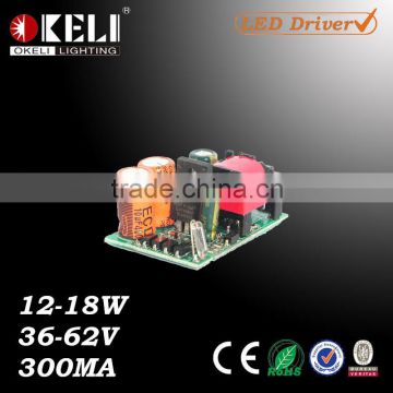 12-18W 36-62V 300MA LED Power Supply