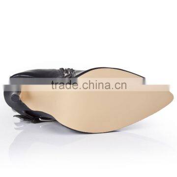 Over the Knee Lace up Boots Front Round Metal Embelished Thigh High Boots Cut Out Knee High Gladiator Boots photo-6