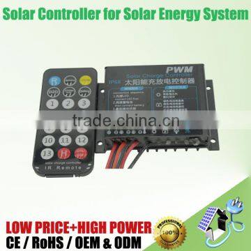 Solar Charge Controller Solar Energy System Controller, 12V 24V 20A IR1220