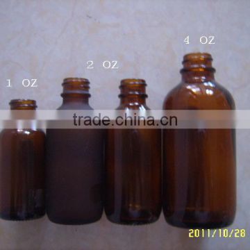 Amber Boston Round Bottles 1 oz