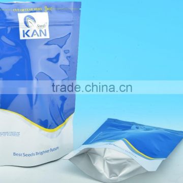 China seed flour stand up plastic bag with ziplock for food packaging