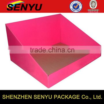 promotional PDQ, custom full color printing, corrugated paper tray for display