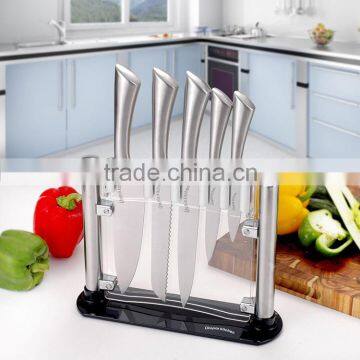 New Style Acrylic Stainless Steel Kitchen Knife Stand Holder