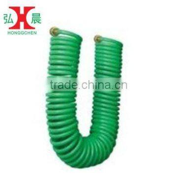 1/2'' 15m Green PU Coil Garden Water Hose with fitting