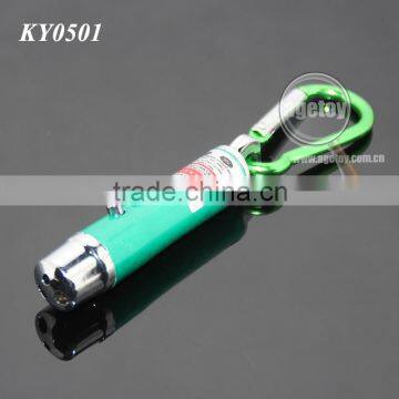 3 in 1 Mini LED Flashlight Torch Lamp Aluminum Carabiner Keyring Personality UV Money Detector Electric LED Light Keychain photo-4