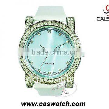 Blue mother of pearl dial diamonds watch