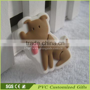 custom 3d soft pvc fridge magnet with animals souvenir for promotion gifts