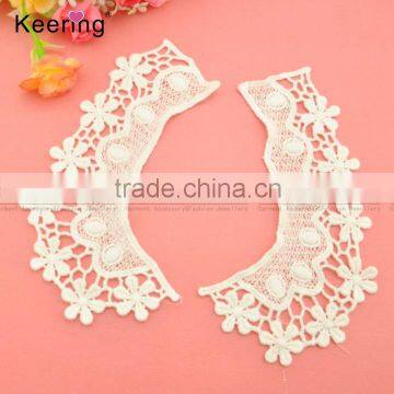 a pair children cotton lace neck design for children WLS-012