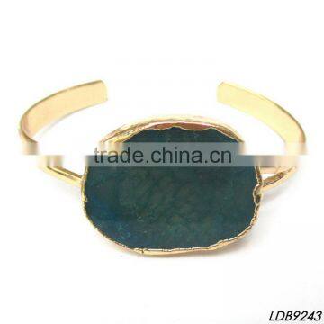 2016 Trendy Light Pink Druzy Stone Bangle Bracelet Agate Bangle                        
                                                Quality Choice