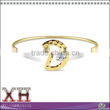 Yellow Gold Plating Alibaba Hot Sale Moon Design Bangle