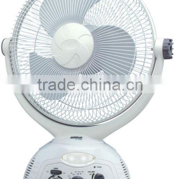 SUNCA AC/DC Rechargeable Oscillating Fan 12" SF-398B