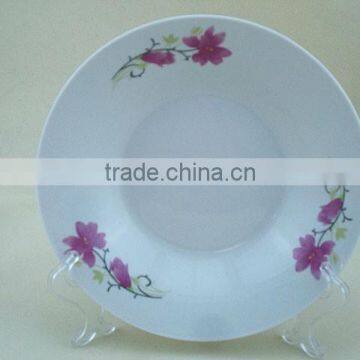 Ceramic Porcelain 8 Inch Round Edge Soup Plate Stock Plate