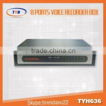 8 Line phone voice recorder/call recorder box,phone call recorder tf card