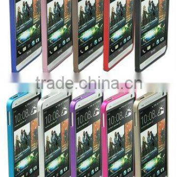 New Ultra Thin 0.7mm Aluminum Alloy Bumper Mobile Phone Case Cover Fits For HTC ONE M7