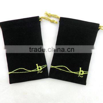 Custom Printed Logo Soft GREY Velvet Jewerly Packing Pouch High Quality Fabric Quality Choice photo-6