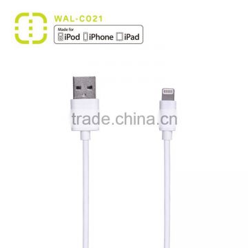 Walnut MFI certified 1.2 m charging white cable for iPhone 6 plus