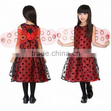 Kids Ladybird Costume Little Girls Fancy Dress Ladybug Fairy Dress Children's Day Costume Halloween Party Costumes