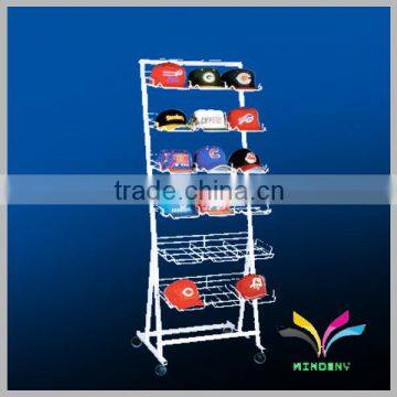 Fast Delivery Flooring Metallic Store Hats Display shelf for Cap Display Holder