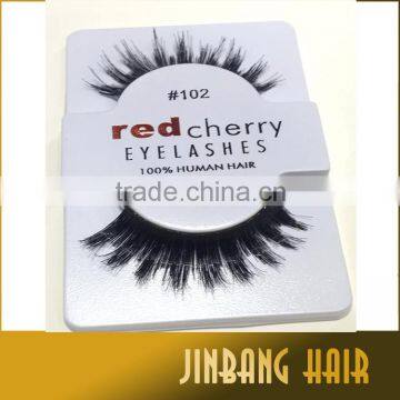 2016 Best quality synthetic nature hand made red cherry style professional makeup bigeye long false eyelashes