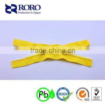 RORO141031 No.5 yellow plastic two-way open-end zipper for bag