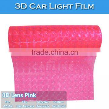 Air Bubble Free Pink 3D Vinyl Car Light Fashion Decoration Sticker photo-2