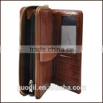 Long Style Genuine Leather Wallet For Women And Men photo-3