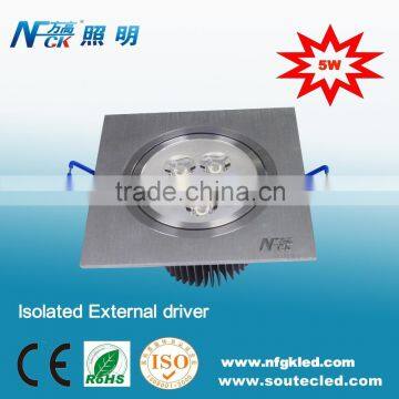 Square LED Ceiling Light 5W High Power LED Embedded mounted led light