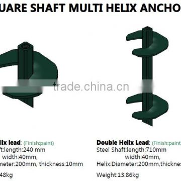 Hot Galvanized Square Shaft Helical Piers or Anchor