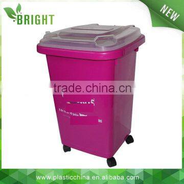 BT50A 20KG 50liter Pet Food Storage High Quality easy open transparent plastic food container