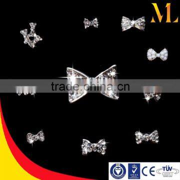 PNM503 DIY alloy super shining 11 pieces diamonds bowknot japanese nail art