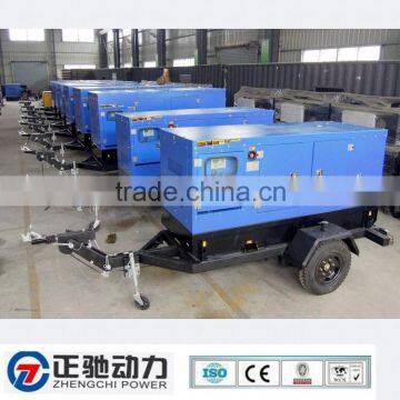 Off-road trailer type Deutz 50kva portable silent type diesel generator for sale