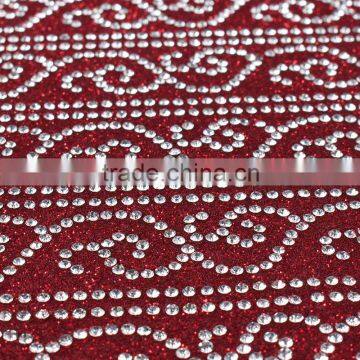 Wholesale metal sheet adjustable hot fix rhinestone mesh for woman dresses