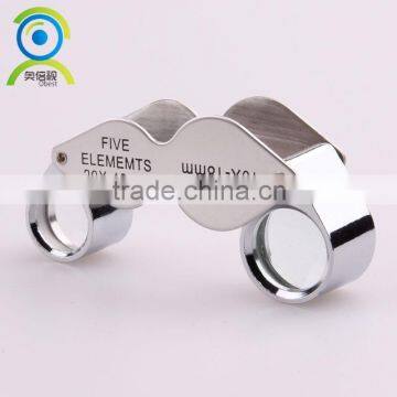 Good Quality Promotion Loupe Twins Magnifier for diamond MG55011(10x18, 20x12)