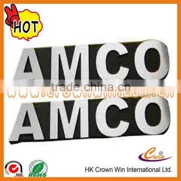 Custom logo printing metal label with adhesive