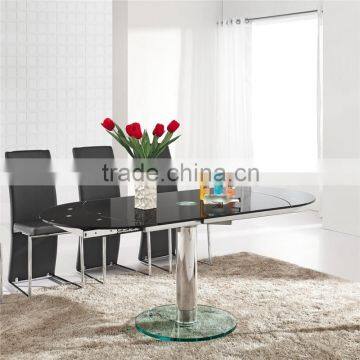 Modern Glass Table Extendable Dining Table