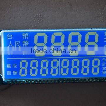 negative white symbol character money-counting machine lcd display