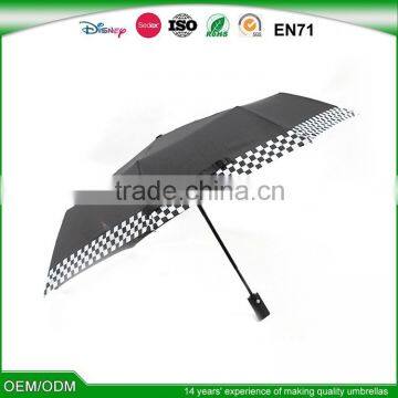 2016 21"*8K 3 folding black promotion car umbrella for mini