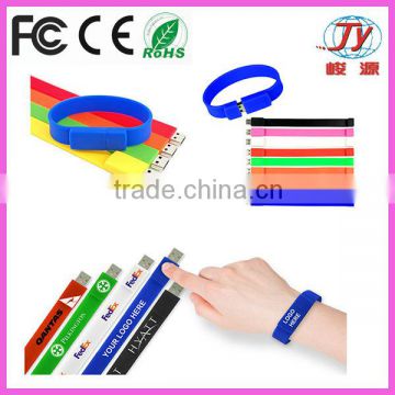 low price and high quality silicone wrist band thumb drive