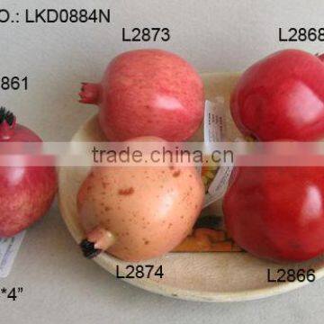 2014Artificial Fake Fruits 3.5*4" Artificial Polyfoam Pomegranate House Decoration