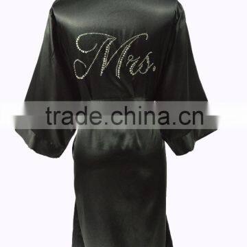 Cheap Rhinestone Women Bridal Satin Kimono Bath Robes Wholesale