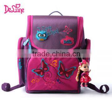 2016 wholesale school backpack girls butterfly school bags