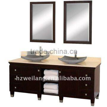 72"Modern Solid wood bathroom cabinet