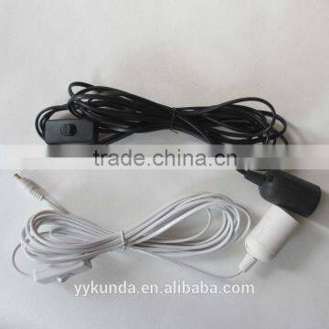 12v dc connector power cable with switch and lamp holder for solar